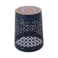 Cranbrook Side Table - Dark Blue Ceramic Tile