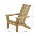 Zuma Foldable Adirondack Chair Natural Wood