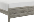 Weathered Gray Finish Queen Bed 1Pc Wooden Rustic Style Bedroom Furniture Box Spring Required Queen Gray Wood Bedroom Panel Wood