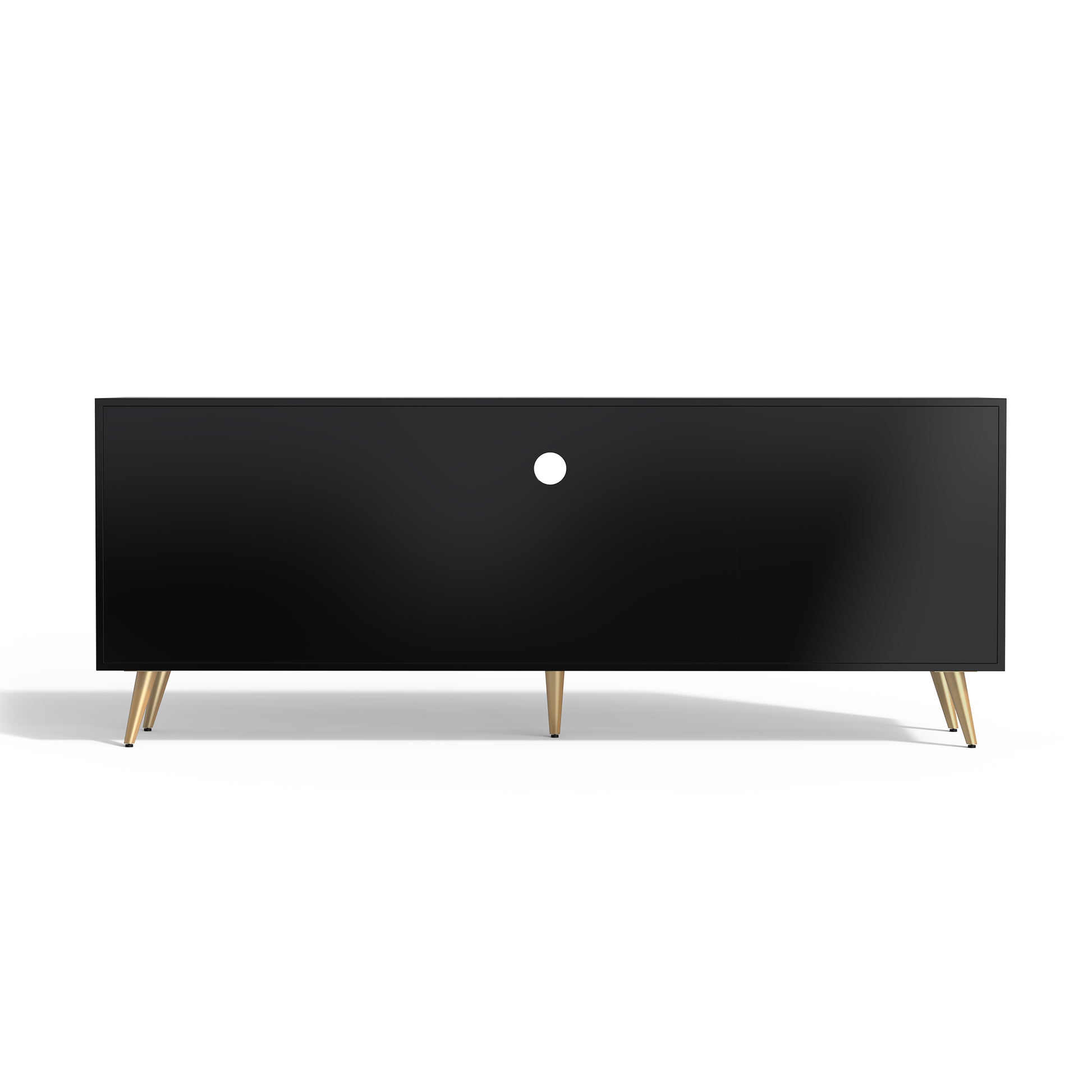 Modern High Gloss Black Tv Stand For Tv'S Up To 75", Entertainment Center 67"L Black Primary Living Space 60 69 Inches 70 79 Inches 75 Inches Mdf