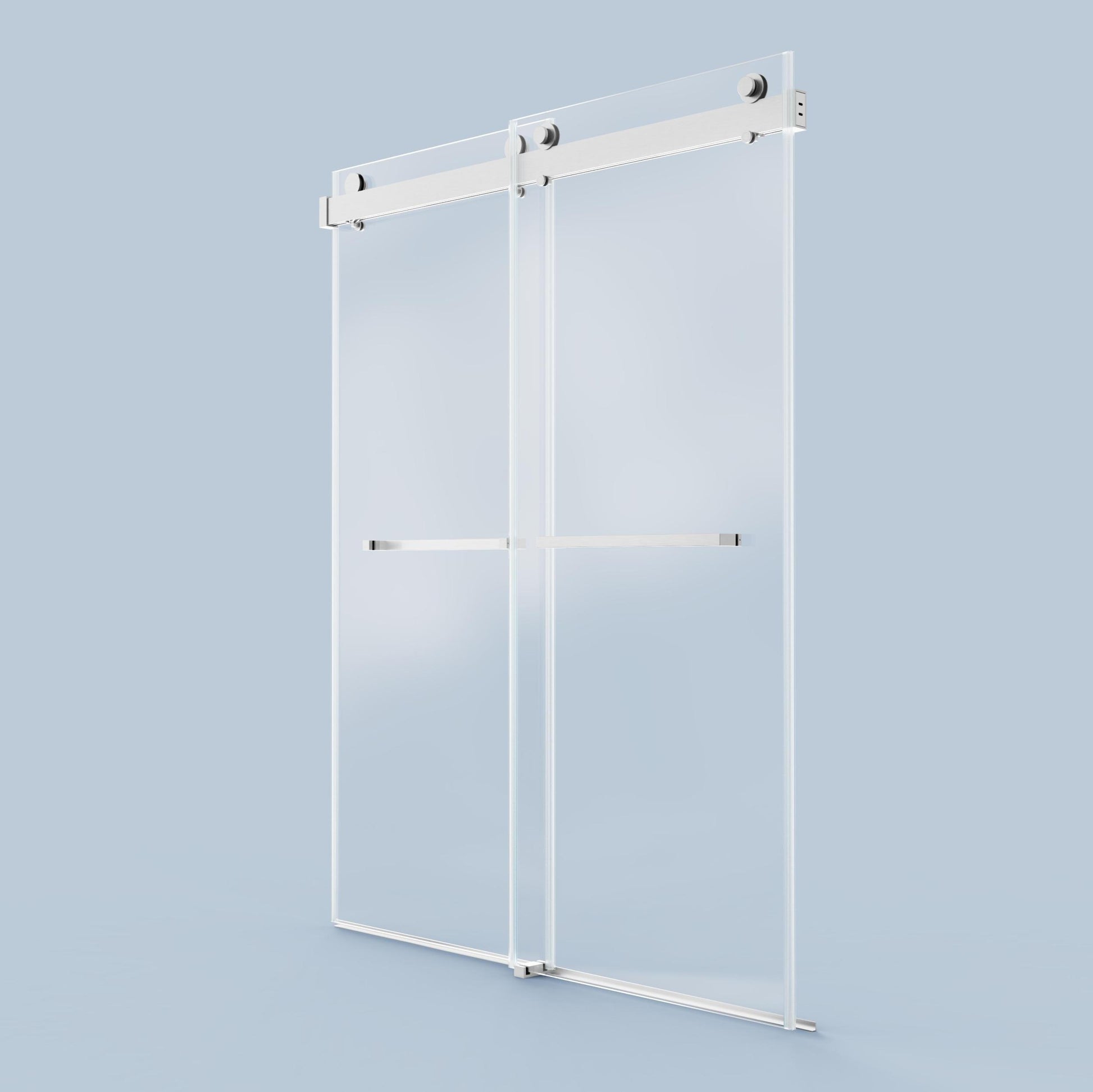 68 72 Inches*76 Inches Frameless Double Sliding