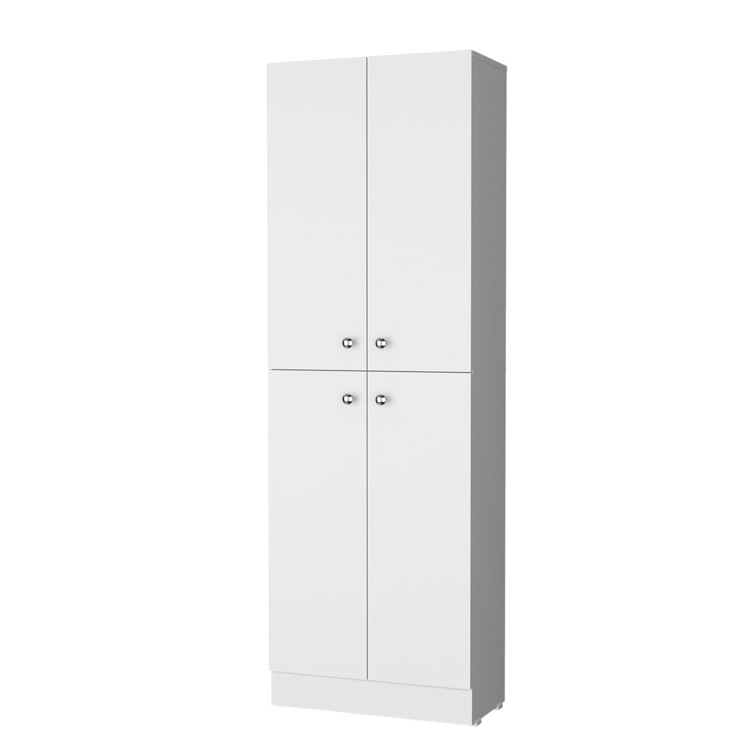 Cameron Pantry Cabinet With 4 Doors And 5 Hidden Shelves White White Kitchen Contemporary Rectangular Stationary Kitchen Islands Pine Particle Board Engineered Wood Small Less Than 40In