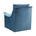 Deanna Swivel Chair Blue Solid Wood