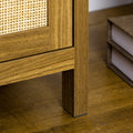 Homcom Bookcase With Cabinet And Open Shelves, Tall Bookshelf, Walnut Walnut Brown Particle Board