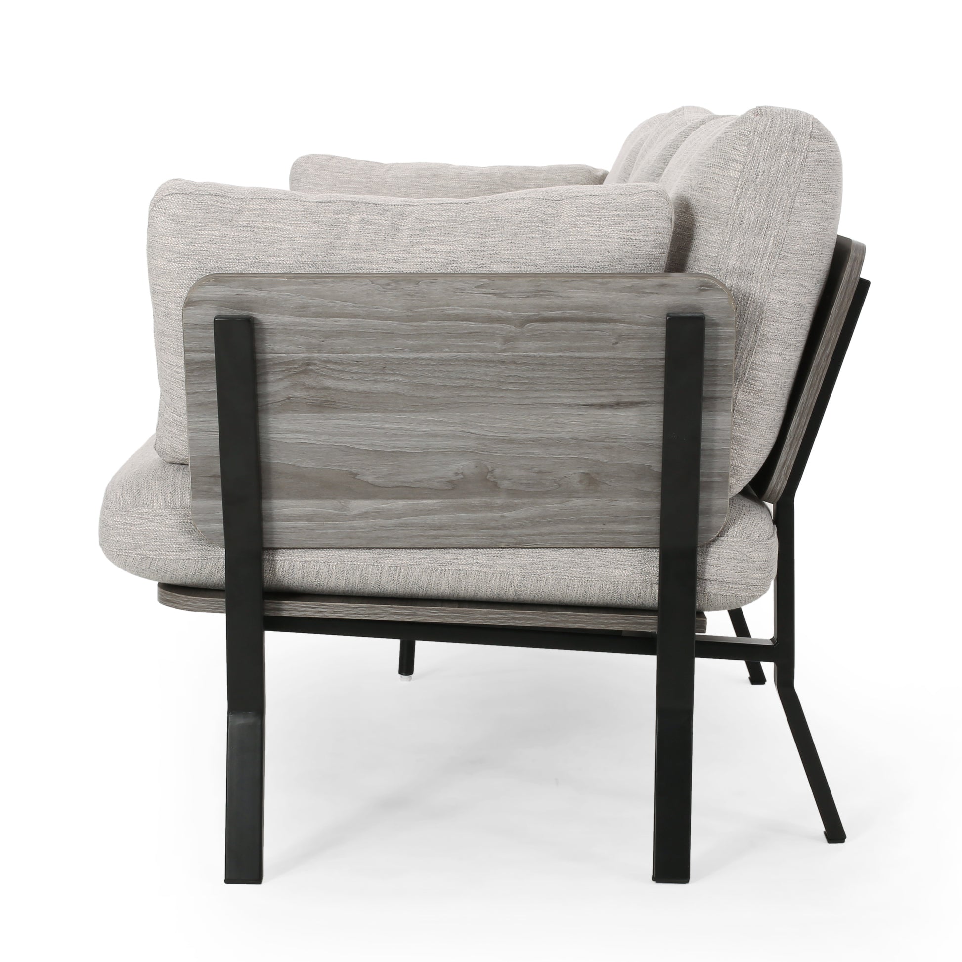 3 Seater Sofa Light Grey Fabric 3 Seat