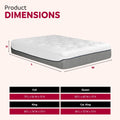 Ultra Plush 13 In. Cal King Medium Gel Memory Foam Mattress In A Box With Double Layered Jacquard Cover Grey White Bedroom Modern Memory Foam Polyester California King