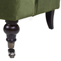 Alana Lawson Three Cushion Tightback Sofa, Olive Green Performance Velvet Green Foam Velvet 3 Seat