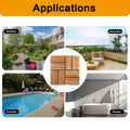 36Pcs Diy Wood Plastic Carbonized Floor, 8Pcs Simulated Lawn, Waterproof And Sunscreen, Transform Your Outdoor Space Wood Wood Plastic