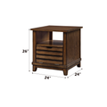 Oak End Table With Tapered Legs Oak Primary Living Space Traditional Shelves Square Solid Wood Mdf