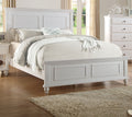 White Color Queen Size Bed Bedroom Furniture High Panel Headboard Footboard Plywood 1Pc Bedframe Box Spring Required Queen White Wood Bedroom Contemporary,Modern,Transitional,Ultra Modern Rubberwood Bed Frame Particle Board,Plywood