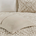 3 Piece Tufted Cotton Bedspread Set Taupe Full Queen Taupe Cotton
