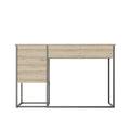 Desk,Computer Desk,Dresser,With Drawers Storage,Easy Assembly,Metal Frame,Modern Minimalist,Vertical Stripe Element Nature Primary Living Space Engineered Hardwood Rectangular Natural Black Computer