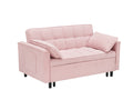 Folding Sofa Bed With Adjustable Back Access To Sofa Recliner Single Bed Adult Modern Chair Bed ,Pink Pink Corduroy 2 Seat