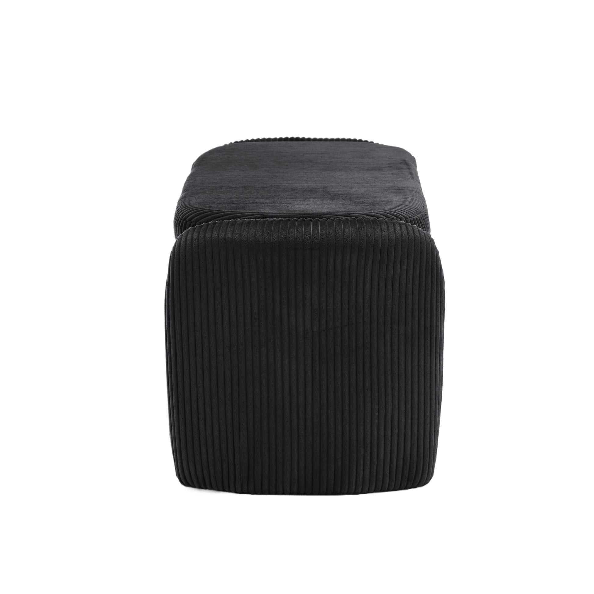 Coolmore Storage Ottoman,Bedroom End Bench,Upholstered Fabric Storage Ottoman With Safety Hinge, Entryway Padded Footstool, Ottoman Bench For Living Room & Bedroom Black Black Primary Living Space Foam Corduroy