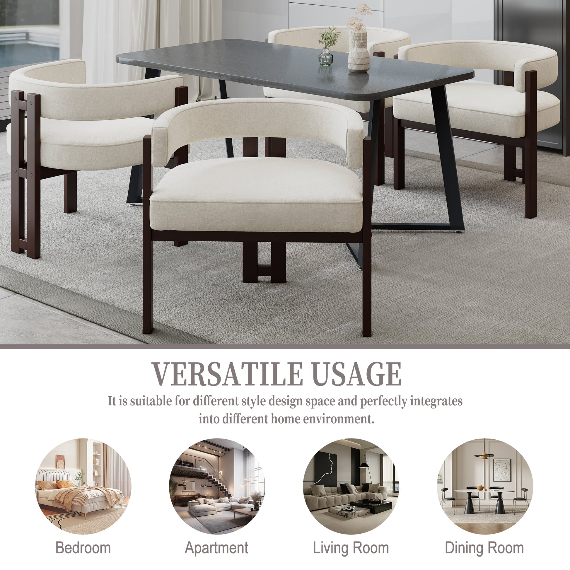 Coolmore Modern Accent Chair Teddy Upholstered Armchair With Open Back 3 Legs Barrel Dining Chair Comfy Side Chair For Living Room Bedroom Dining Room Set Of 2 Beige Beige Primary Living Space Foam