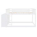 Full Over Full Bunk Bed With 4 Drawers And 3 Shelves White Full White Solid Wood