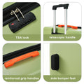 Hardshell Luggage Sets 3 Pcs Contrast Color Suitcase With Spinner Wheels And Tsa Lock 20