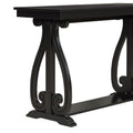 48 Inch Rustic Vintage Console Tablefarmhouse Style Entryway Table With Open Shelf And Sturdy Construction For Entryway And Living Room Black Black Distressed Finish Primary Living Space Antique,Rustic,Vintage Open Storage Console Tables Brushed