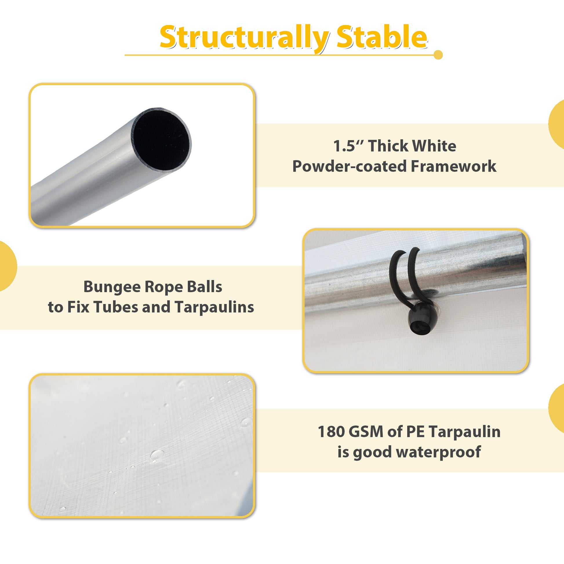 20X20Ft Party Tent Heavy Duty, Large Wedding Event Shelters With 2 Storage Bags & Removable Sidewalls, Outdoor Canopy Gazebo Commercial Tents For Parties Carport Camping Garden Patio White Metal