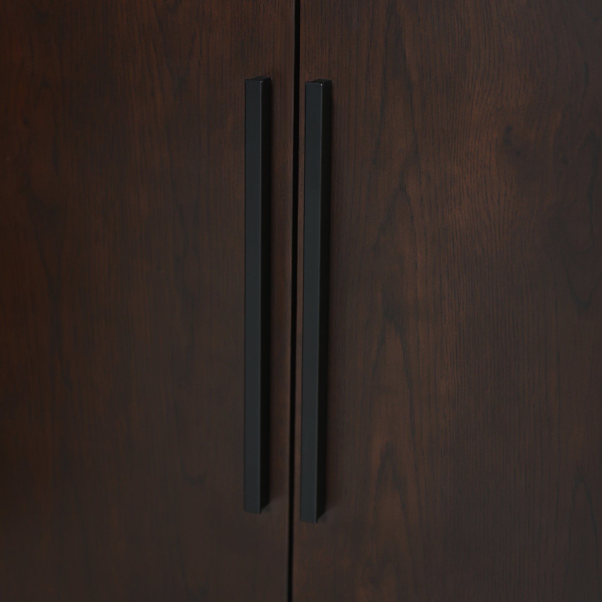 4 Door Large Storage Retro Sideboard With Adjustable Shelves And Long Handles For Kitchen, Dining Room And Living Room Espresso Espresso Mdf