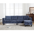 Arrived 5 Seat Modular Sofa,With Storage Ottoman, Convertible Sectional Sofa, L Shaped Couchreversible Chaise ,Riveted Sofa,Chenille, Blue Blue Polyester Wood Primary Living Space Medium Soft Cushion Back Modern Square Arms Foam Metal & Wood 5 Seat