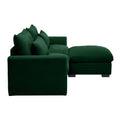 Sectional Sofa Comfy Corduroy Couch For Living Room With Pillows And Round Armrests, Modern Corduroy Sofa Sleeper Deep Couches With Storage Ottoman Green, 2 Seat Green Corduroy 2 Seat