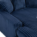 Coolmore Corduroy Lazy Sofa With 3 Back Pillows,Comfy Sofa Deep Seat Couch For Living Room,Club Navy Navy Primary Living Space Foam Corduroy 1 Seat