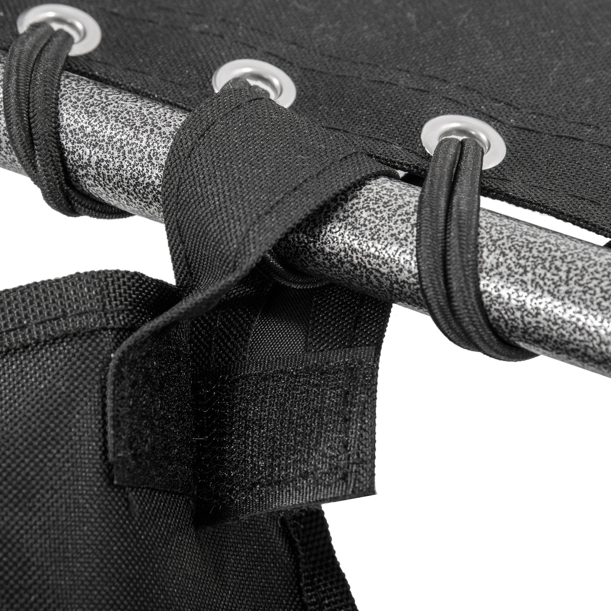 Outsunny Padded Folding Chaise Lounge Chair, Outdoor 6 Level Reclining Camping Tanning Chair With Headrest For Beach, Yard, Patio, Pool, Black Black Steel