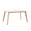 Contemporary Solid Wood Two Tone Dining Table White White Wood