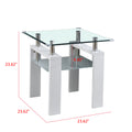 Clear Glass Top Side Table, 24