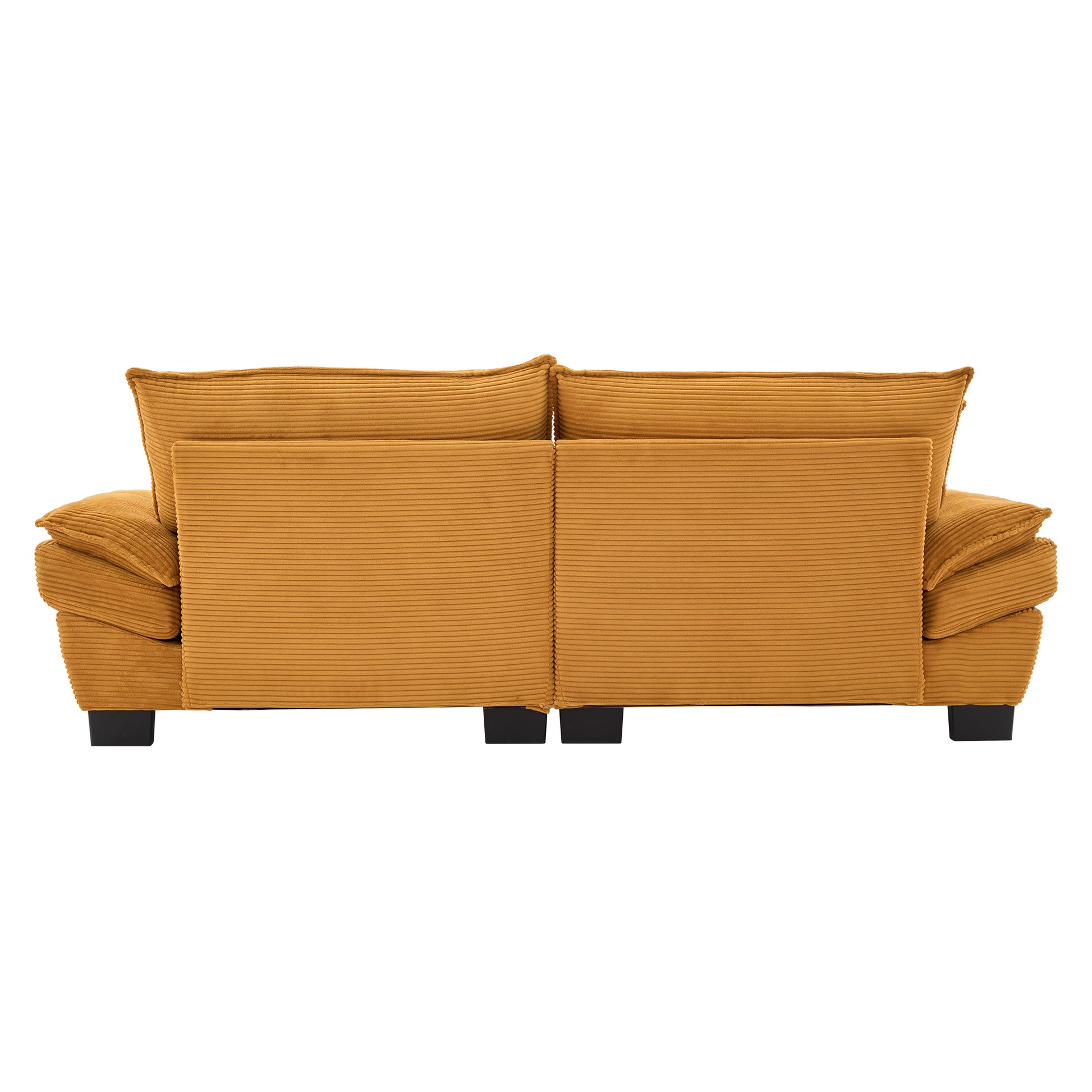 Corduroy Sofa Sleeper Couch Loveseat Sofa With Pillows Comfy Upholstered Deep Seat Sofa For Bedroom,Living Room,Apartment,Office,Dorm Yellow Corduroy Yellow Foam Upholstered 2 Seat