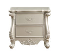 Champagne 2 Drawer Nightstand With Scrolled Legs Champagne 2 Drawers Bedroom Rectangle Wood Plastic