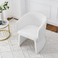 Modern Style Simple And Elegant Chair, White Leisure Chair, Suitable For Dining Bedroom Living Room Reception Desk Assembly Required White White Foam