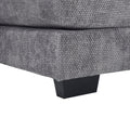 United We Win Modern Large Chenille Fabric U Shape Sectional Sofa Light Gray Chenille 4 Seat