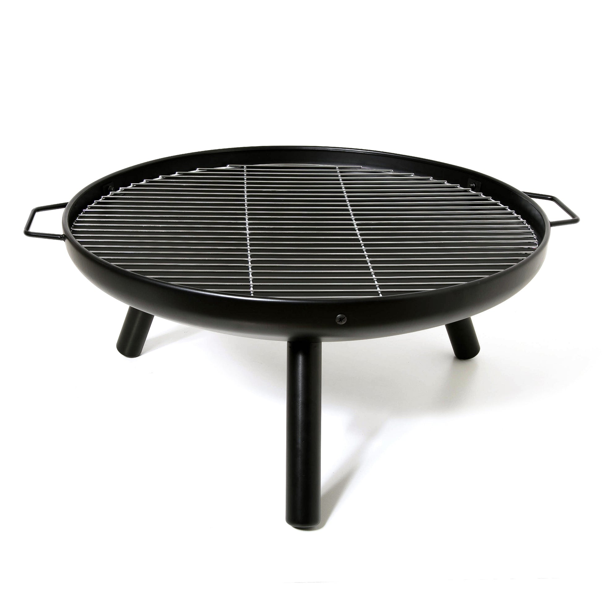 23 Inch Outdoor Fire Pit, Durable Wood Burning Fireplace Bowl With Grill Rack For Patio Garden, Backyard, Porchcamping, Bbq, Picnic Bonfire Black Garden & Outdoor Steel