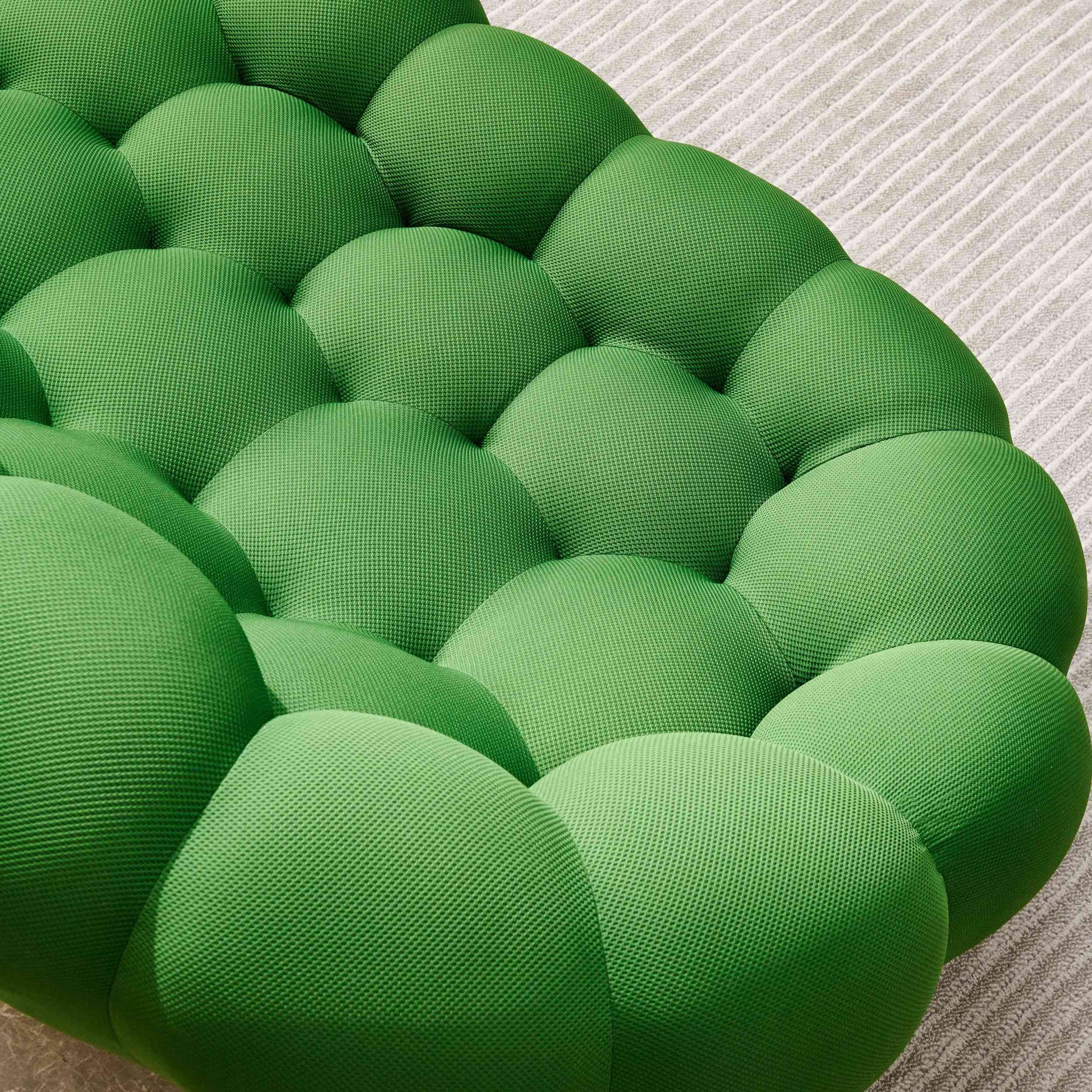 47'' Lazy Floor Sofa, Curved Bubble Chair, Oversized Single Bubble Sofa, Modern 3D Bubble Bean Bag Chiar Sofa For Living Room, Office, Apartment, Reading Room Green Green Fabric 1 Seat