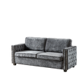 Convertible Sleeper Sofa With Memory Foam Mattress, 3 Seater Full Size Bed Couch For Living Rooms, Designed With Chenille Fabric Grey Chenille 3 Seat