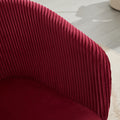 Ts Stripe Dinding Chair Wine Red Velvet