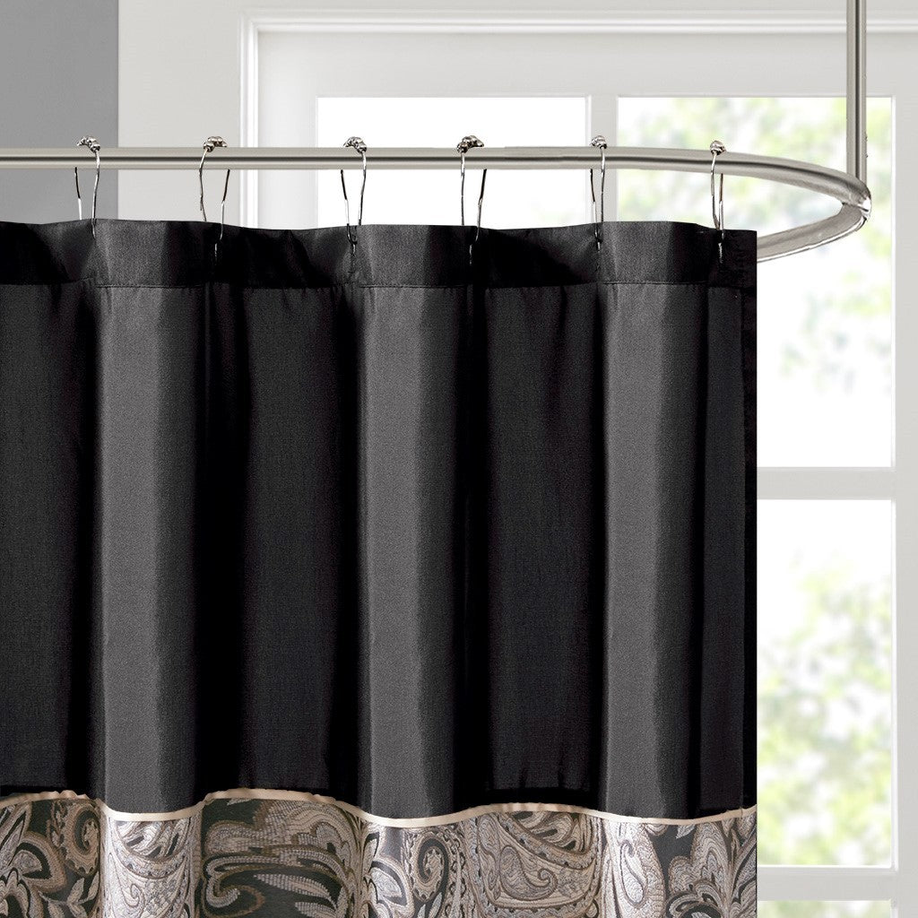 Jacquard Shower Curtain Multicolor Polyester