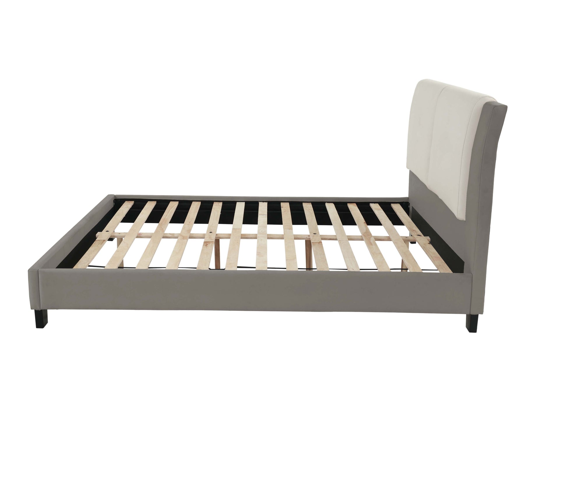 Cal King Bed In White & Grey California King White Gray Leather