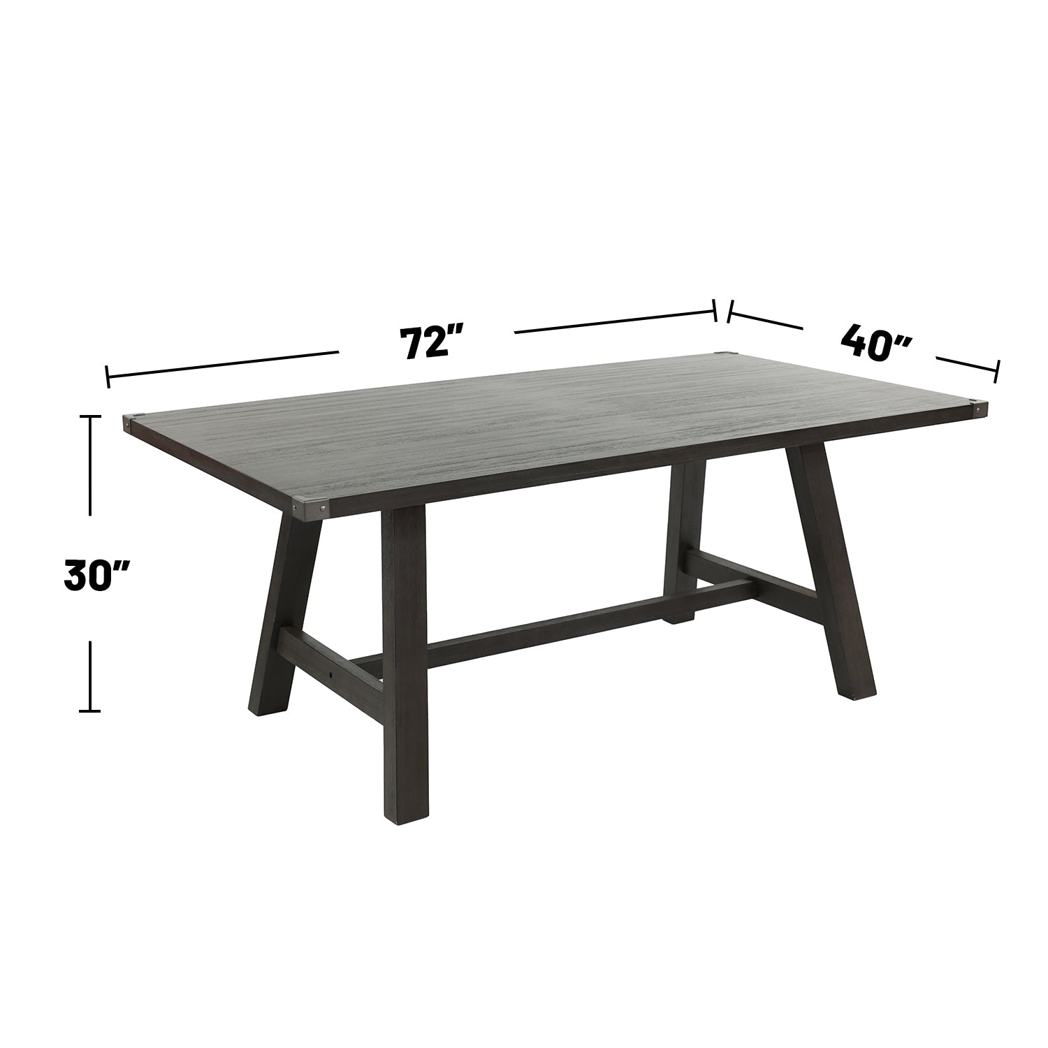 Rectangular Wooden Dining Table In Grey Finish Grey Seats 6 Dining Room Rectangular Mdf,Rubber Wood