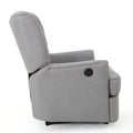 Indulge In Supreme Comfort: Electric Recliner Chair With Elegant Copper Accents And Soft Light Grey Upholstery Light Grey Fabric