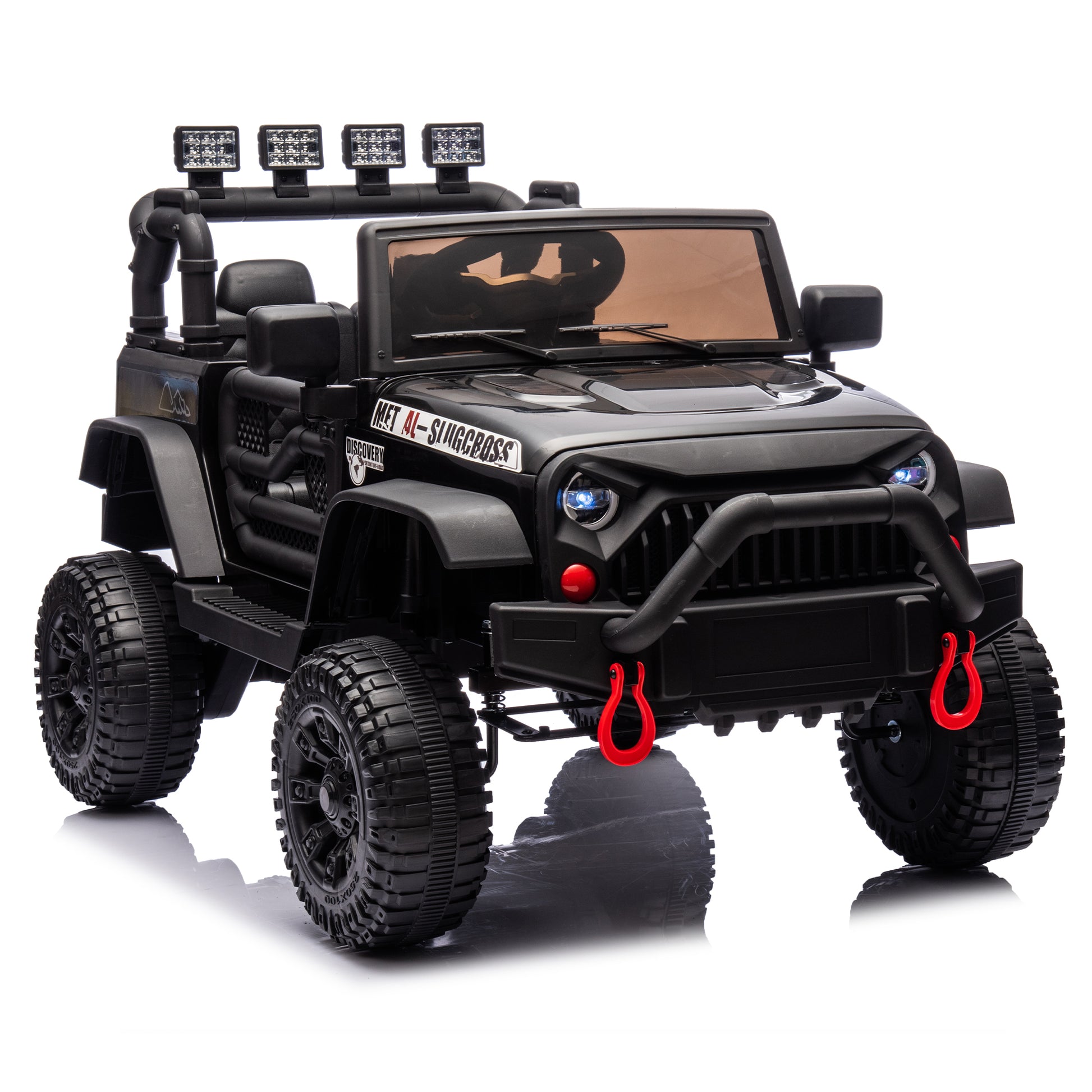 24V Kids Ride On Car W Parents Remote Control,400W Motor,Four Wheel Suspension,Adjustable Speed,Usb,Mp3,Music,Bluetooth,Large Display Screen,Power Display,Portable Handle,Safety Belt For Kids Aged 3 . Black 50 99 Lbs Polypropylene