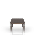 Deep Coffee Expandable Dining Table Coffee Solid Wood Mdf