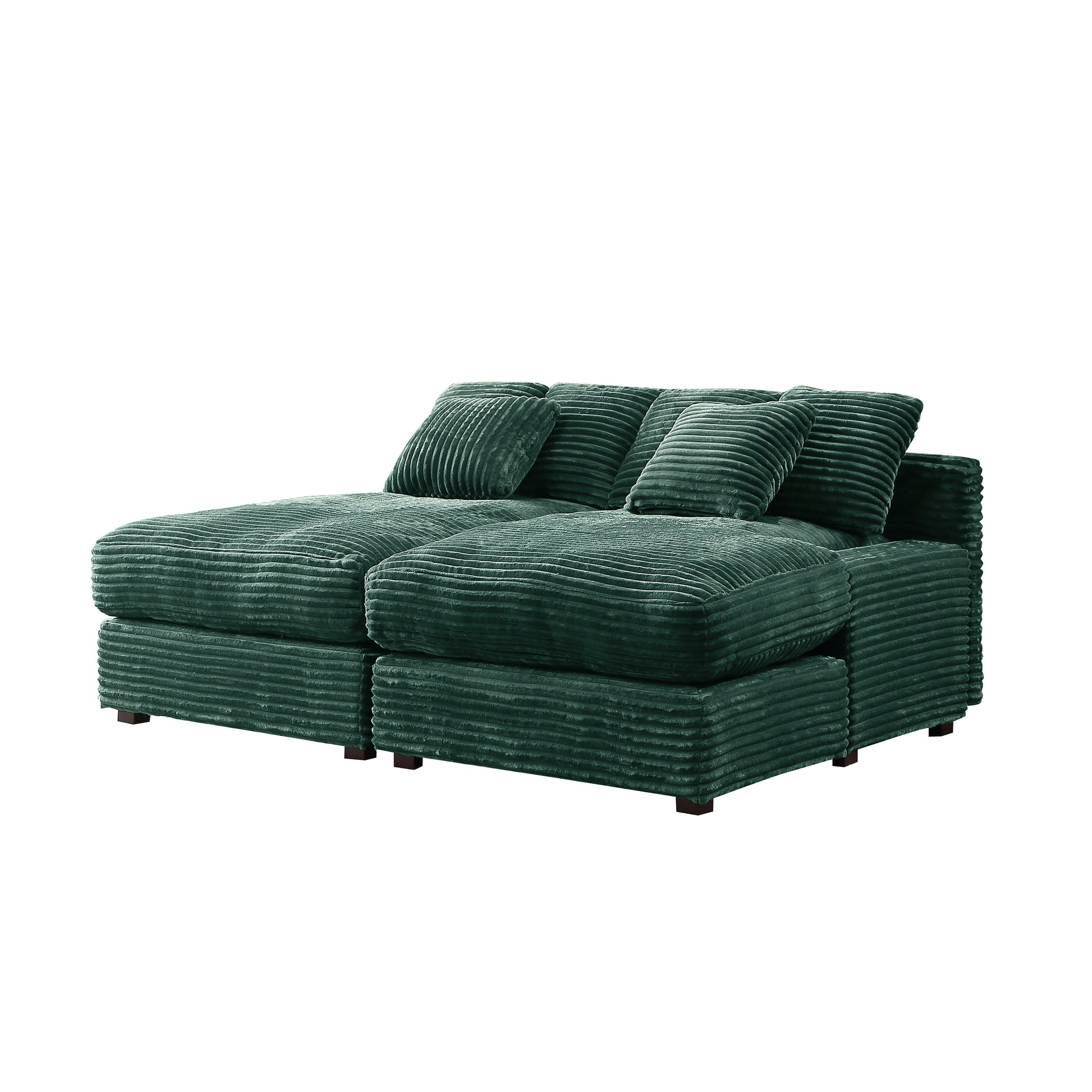 74.8" Modern Luxury Twins Sofa Couch For Living Room Quality Corduroy Upholstery Sleeper Sofa Bed Daybed Green Green Corduroy 2 Seat