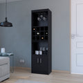 Bar Cabinet Fulton, Living Room, Black Black Particle Board Engineered Wood