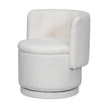 360 Degree Swivel Back Sofa Chair With Storage Space, Suitable For Bedroom And Living Room Beige Beige Boucle