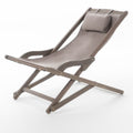 Nikki Beach Sling Chair Grey Set Of 2 Grey Wood