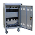 Mobile Charging Cart And Cabinet For Tablets Laptops 35 Device B30Plus Silver Silver Steel Metal