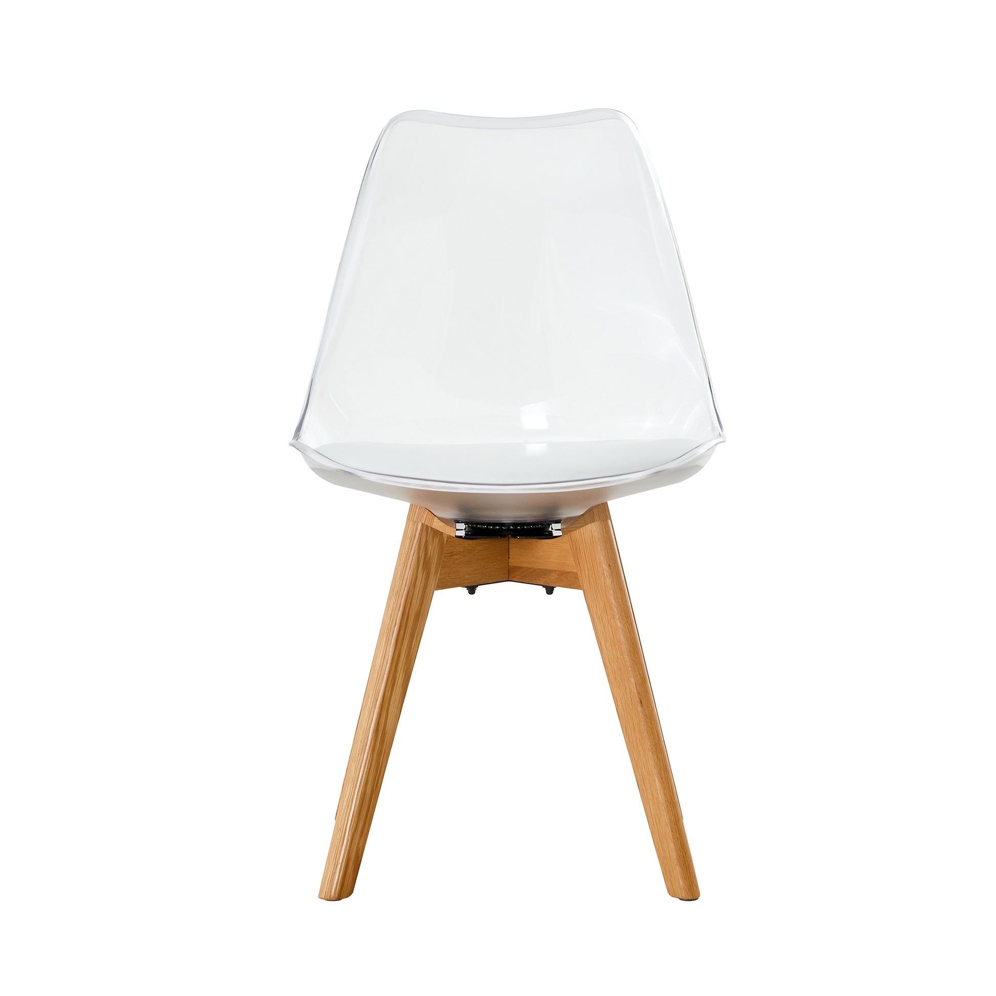 Modern Chairs Can Rotate 360 Degrees. The Backrest Is Made Of Pet Material, The Seat Cushion Is Made Of Pu Material, And The Support Legs Are Made Of Oak. Set Of 4 White Wood